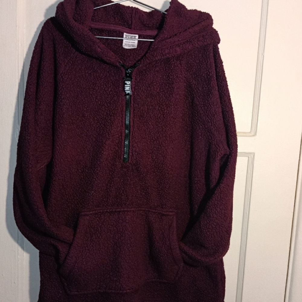 Plush Burgundy Pullover Hoodie